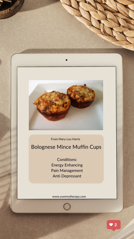 Energy-enhancing, Antidepressant, Pain killer Bolognese Mince Muffins