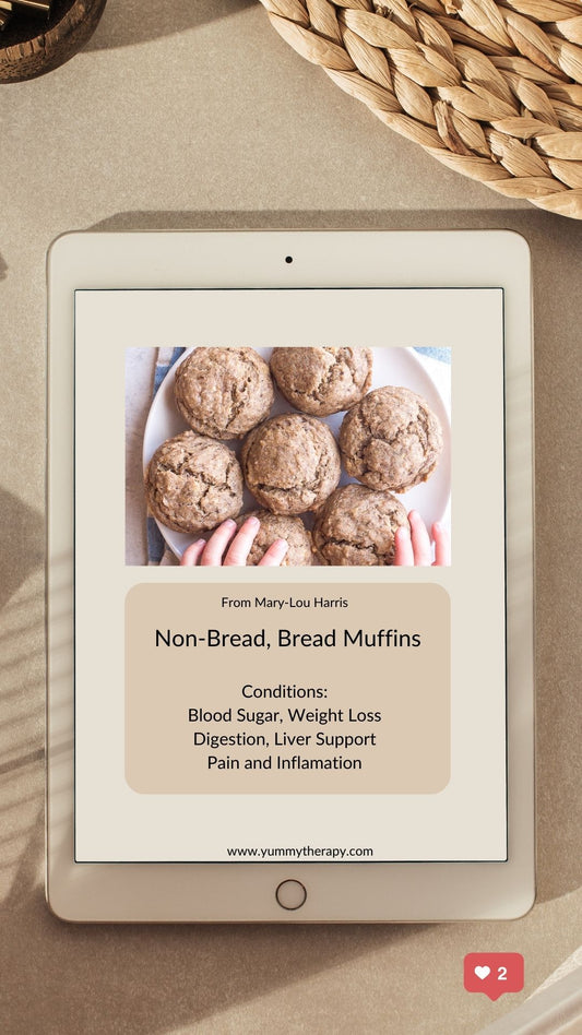 Digestion & Blood Sugar Balancing, Liver supporting 'I Can't Believe it's not Bread' Muffins