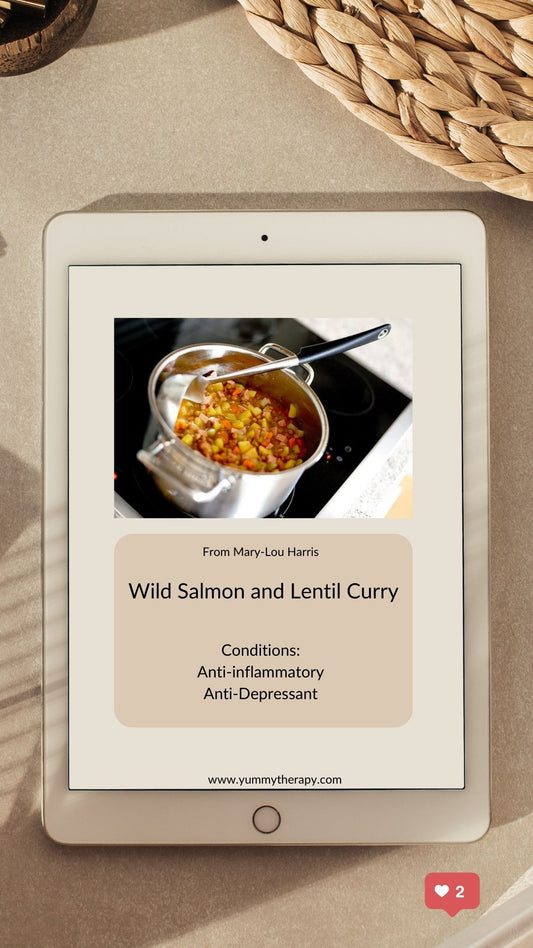 Anti-inflammatory & Antidepressant Wild Salmon and Lentil Curry